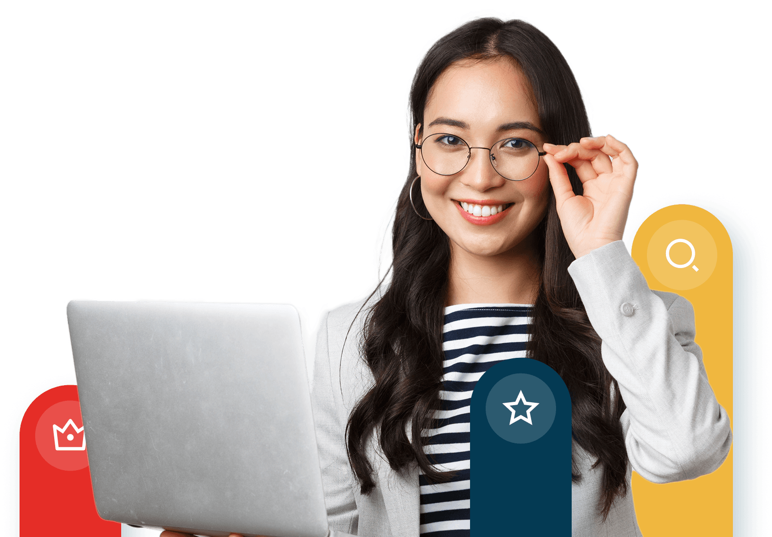 Woman with laptop